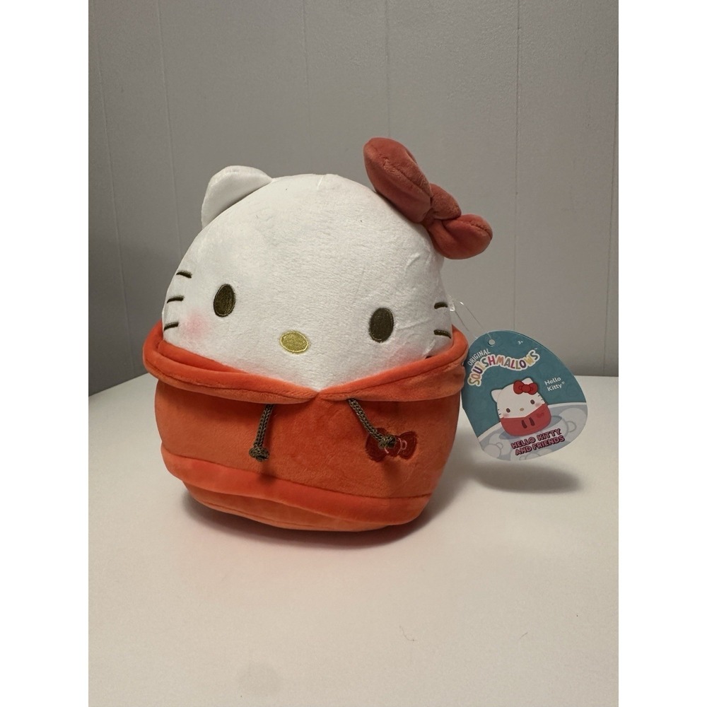 NEW Squishmallows Sanrio 8" Inch Hello Kitty & Friends HK wearing A Red Hoodie